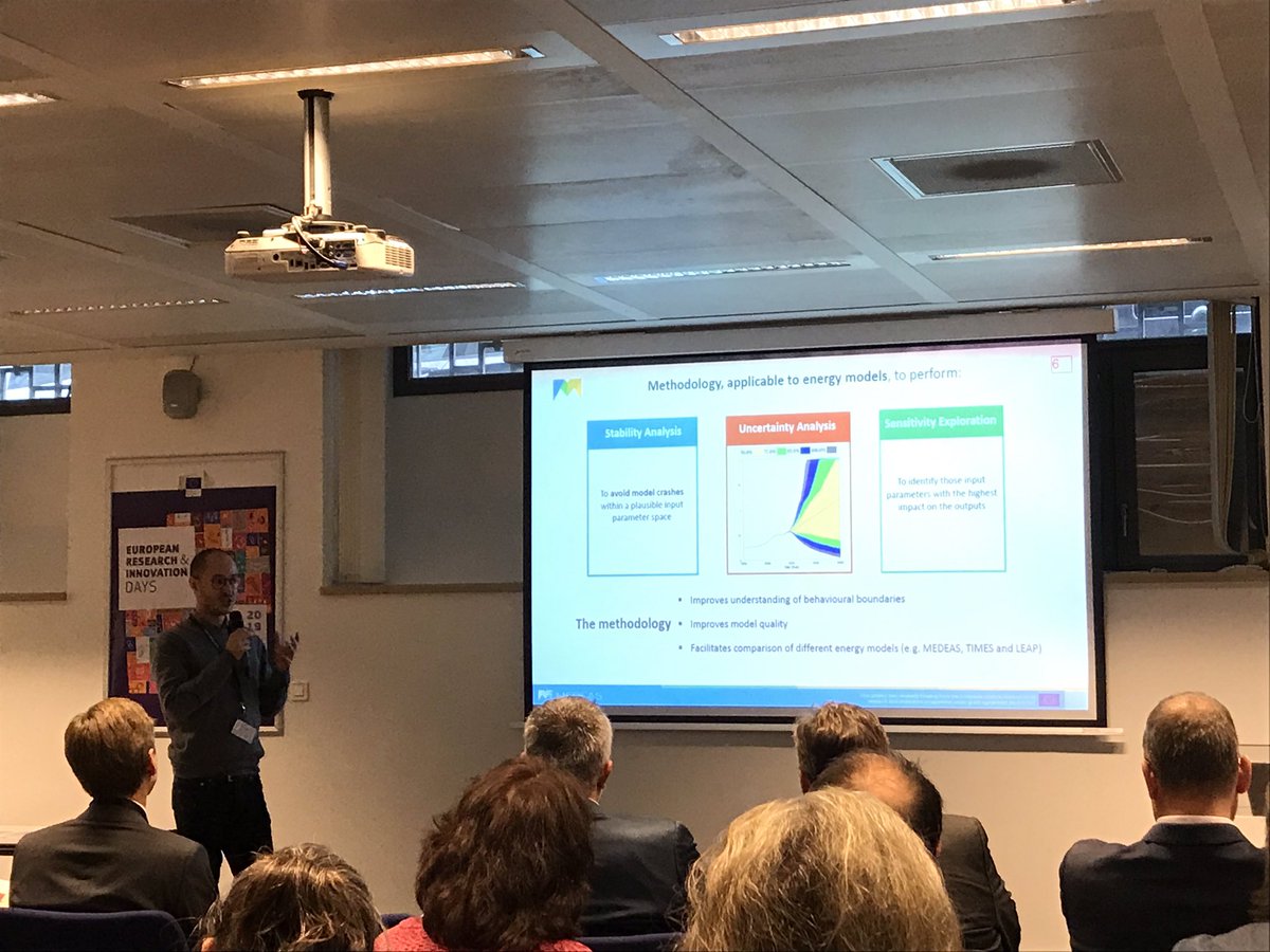 ProjectMEDEAS's tweet image. Here our very own Roger Samso at #EMP_E2019 presenting the methodology he developed to run #sensitivityanalysis and #stabilityanalysis in our #MEDEAS #models which can be implemented in any other #energymodel. Find out more on medeas.eu, our models are free! ;)