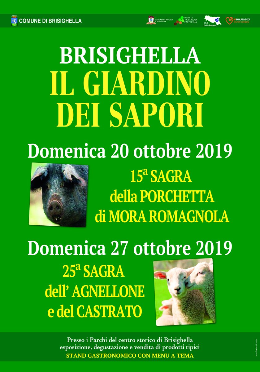 #Brisighella il giardino dei #sapori. Mora Romagnola, #Agnellone e #Castrato sono i protagonisti golosi di un doppio appuntamento a fine #ottobre in #Romagna
brisighella.org/2019/10/08/bri…