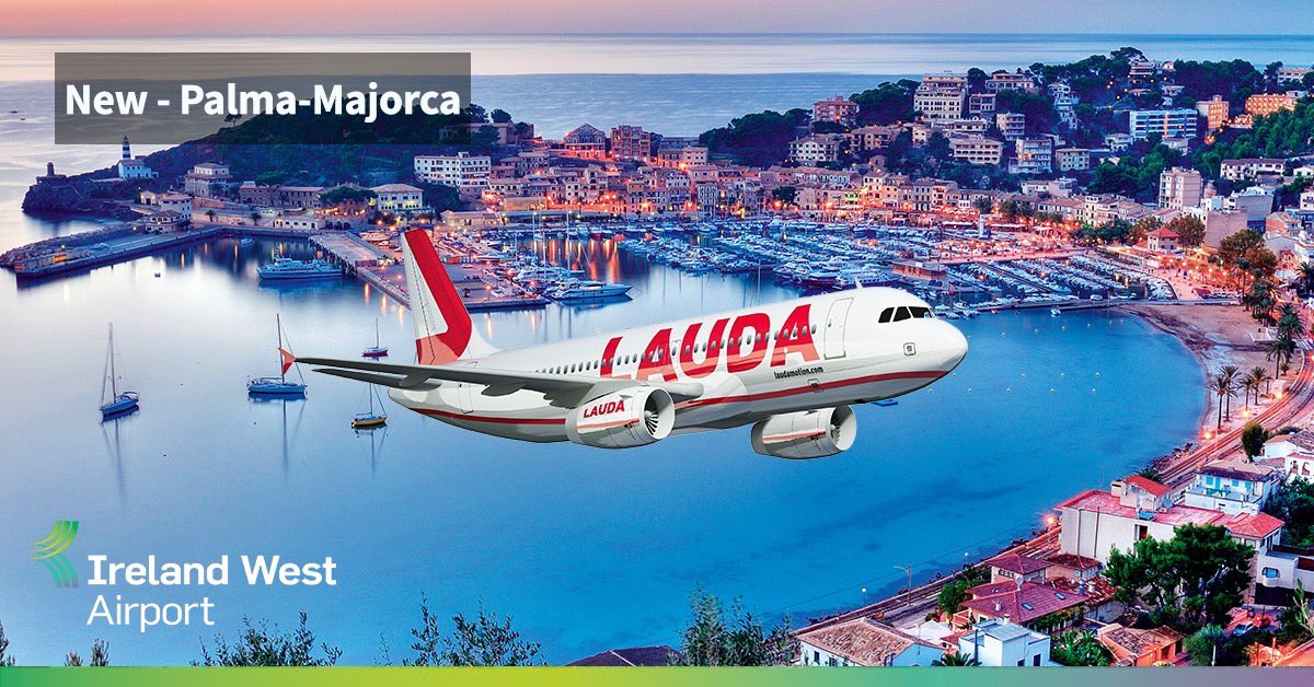 Ireland West Airport (@irelandwest) on Twitter photo To celebrate the announcement of our newest service 2 Majorca with our new airline partner <a href="/Laudamotion1/">Laudamotion</a> we’re giving you the chance to win a pair of return flights to #Majorca going out on the first flight on March 31st. To enter, just follow <a href="/Irelandwest/">Ireland West Airport</a> & retweet #Laudamajorca To celebrate the announcement of our newest service 2 Majorca with our new airline partner <a href="/Laudamotion1/">Laudamotion</a> we’re giving you the chance to win a pair of return flights to #Majorca going out on the first flight on March 31st. To enter, just follow <a href="/Irelandwest/">Ireland West Airport</a> & retweet #Laudamajorca