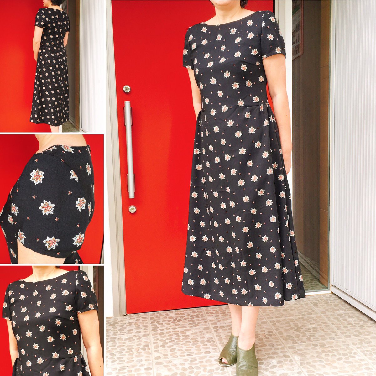 Uzivatel Man Ma 相馬 まどか Na Twitteru 洋裁のコツ教室 ワンピース 裏なし 一つは持っていたい きれいめワンピ 以前作ったことのあるワンピの型紙を仮縫い補正 コレは必須 と Shさん 型紙補正はまんまの真骨頂 価値を分かち合い より良い作品作りに