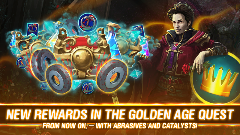 prime_world's tweet photo. We continue to actualize Golden Age for players of all levels. Following this course, we’ve already launched 2 special quest chains for Golden Age owners. You liked them so much that we decided to introduce new, even juicier rewards to the 3rd quest! 🥳 https://t.co/RnaqF70BQu https://t.co/xk4y9gvkaZ