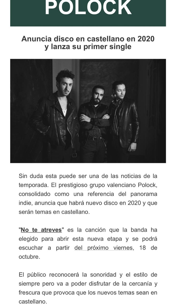Lo nuevo de <a href="/polockband/">POLOCK</a>, #NoTeAtreves, se siente más cercano y cálido cantado en castellano, pero el grupo sigue manteniendo la sofisticación y ese juego casi hipnótico con un montón de pequeños sonidos que suman y construyen esa atmósfera tan especial que siempre han creado