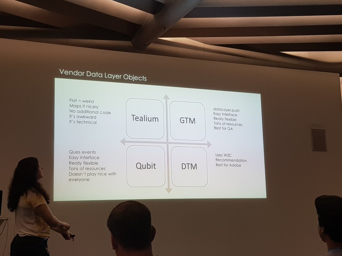 Amanda_vd_L's tweet photo. Think carefully about which vendor fits your data layer objectives. #dac19 https://t.co/544VbWesKG