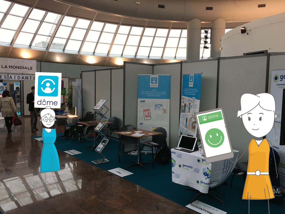 DomeOfficiel's tweet photo. Madeleine &amp; Nathalie vous attendent sur le stand A.11 du #CongrèsLongevity !
Une super journée qui s'annonce sur le thème des #aidants et des solutions pour le #BienVieillir ! https://t.co/NswxxGpr0X