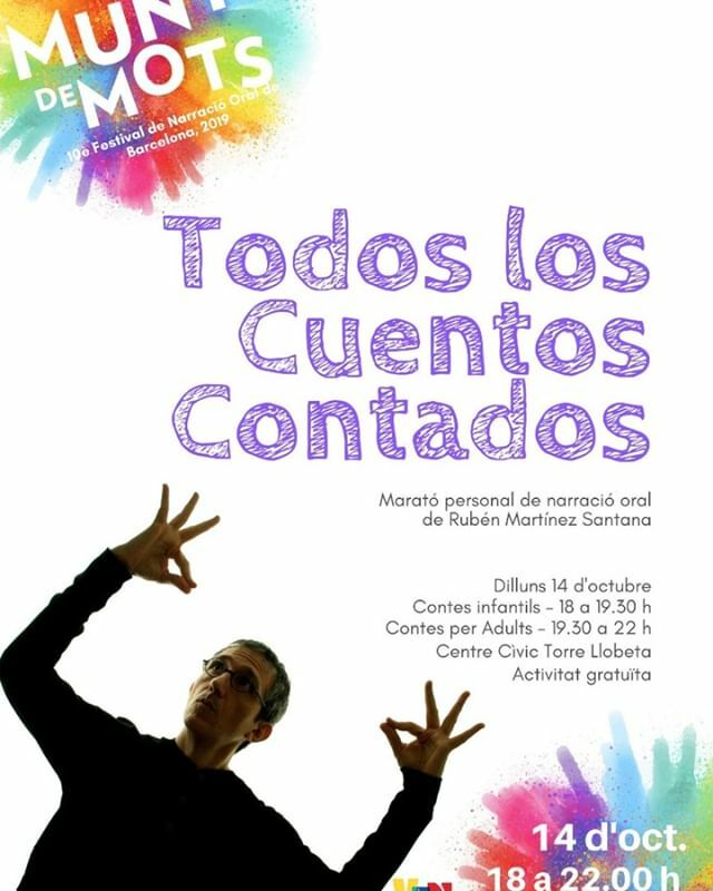 muntdemots's tweet photo. TODOS LOS CUENTOS CONTADOS
Marató Personal
Lunes 14 de octubre, de 18:00 a 22:00 h.

Invitamos a todas las personas que vengan para hacer una aportación solidaria trayendo medicinas (que se enviarán a Venezuela a través de la Ong "Ven, Da Tu Mano"). La t… https://t.co/byjkhoT0Xu https://t.co/lA92VYieWt