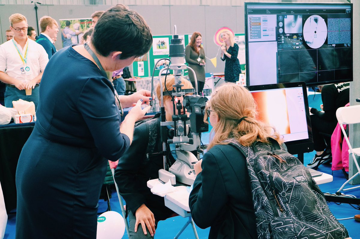 SpecsaversLife's tweet photo. The #Specsavers team have been absolutely swamped by curious students this morning at #CornwallSS19! Weโre loving all the enthusiasm for careers in #Optometry and #Audiology ๐ @CareersHubCIoS https://t.co/kbpbK94seS
