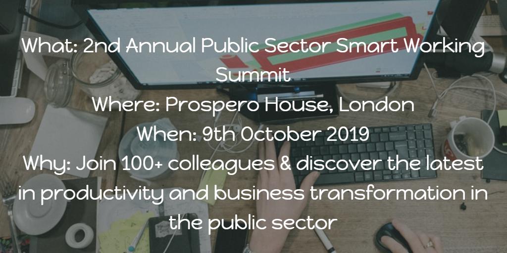 You've got less than 24 hours to secure your place at #SmartWorking19 it's #FREE for the public sector bit.ly/SmartWorkingSu…