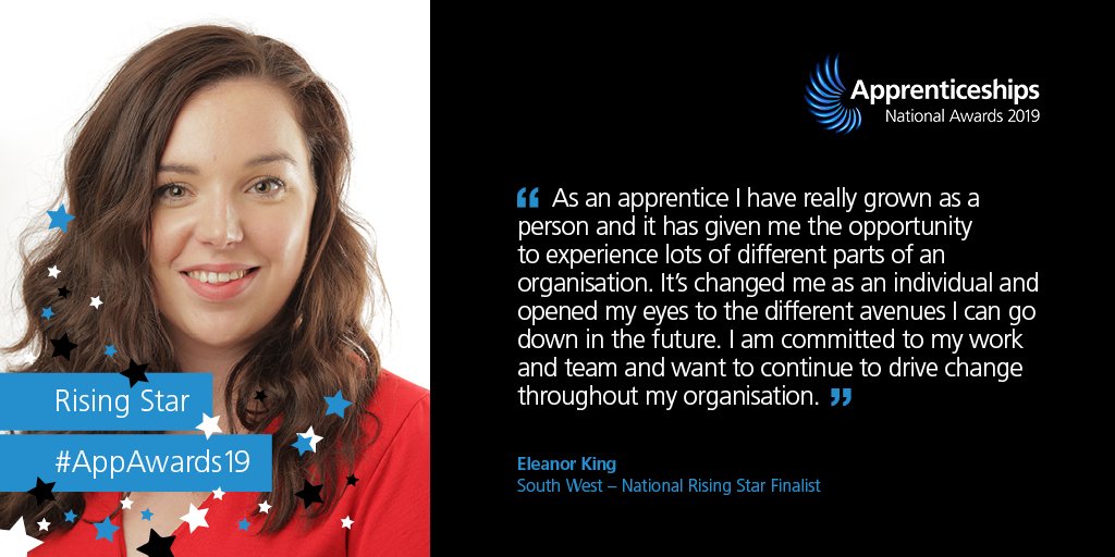 Voting is now open for the Rising Star of the Year Apprenticeship Awards 2019! Please visit AppAwards.co.uk/vote to vote for @eleanorgking 

#learningandevelopment #appawards #fireitup @RCHTApprentice1 <a href="/Apprenticeships/">Apprenticeships and Skills</a>