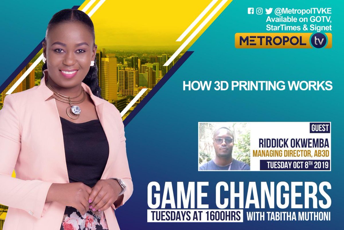 You might be using it but have no idea how it works,

Today at 4:00 pm, tune in and catch up with Reddick Okwemba to explain to you how 3D printing works.  
<a href="/ab3d_ke/">AB3D</a>
 
<a href="/irvingAmukasa/">irving Amukasa </a>