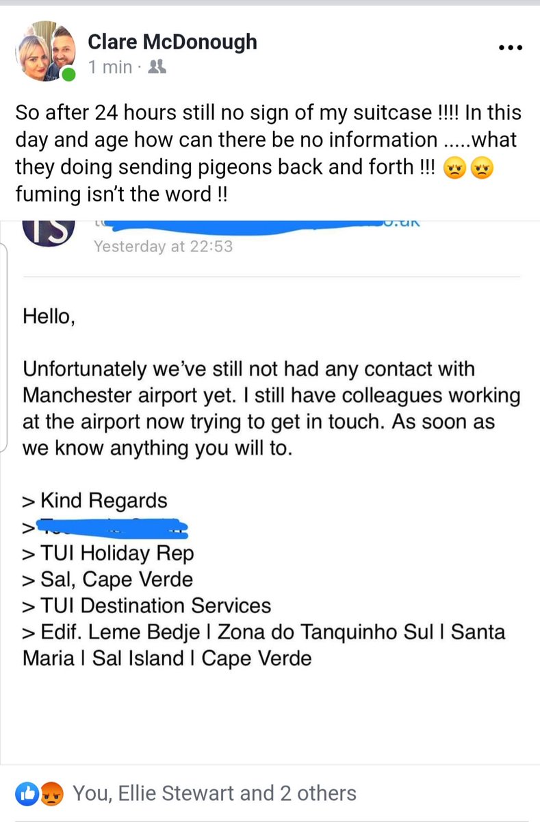 MissCups's tweet photo. @ManchesterAirp @TUIUK In this day&amp;age how has nobody yet made https://t.co/tVHZrm4oWW friend stuck in Cape Verde with no case including no contact lenses so she cant see!!#sortit #help #blindasabat #tuiholidays #manchesterairport #aretheyusingpigeons? https://t.co/joCGvD8rS8