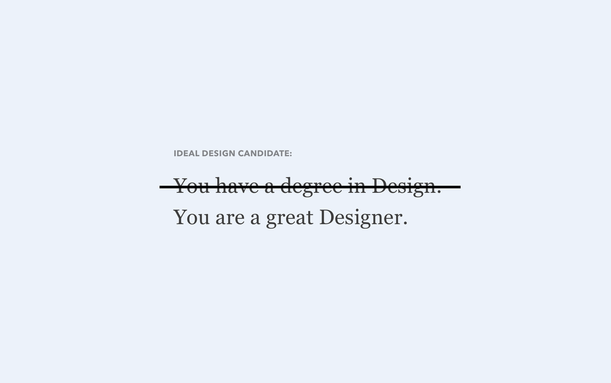 Christophe_Cl's tweet photo. Is a design degree probably not required to be a great designer? What is your opinion? https://t.co/uOOKilugg2 #design #uxdesign #designdegree #greatdesigner https://t.co/dlCEgnefcn