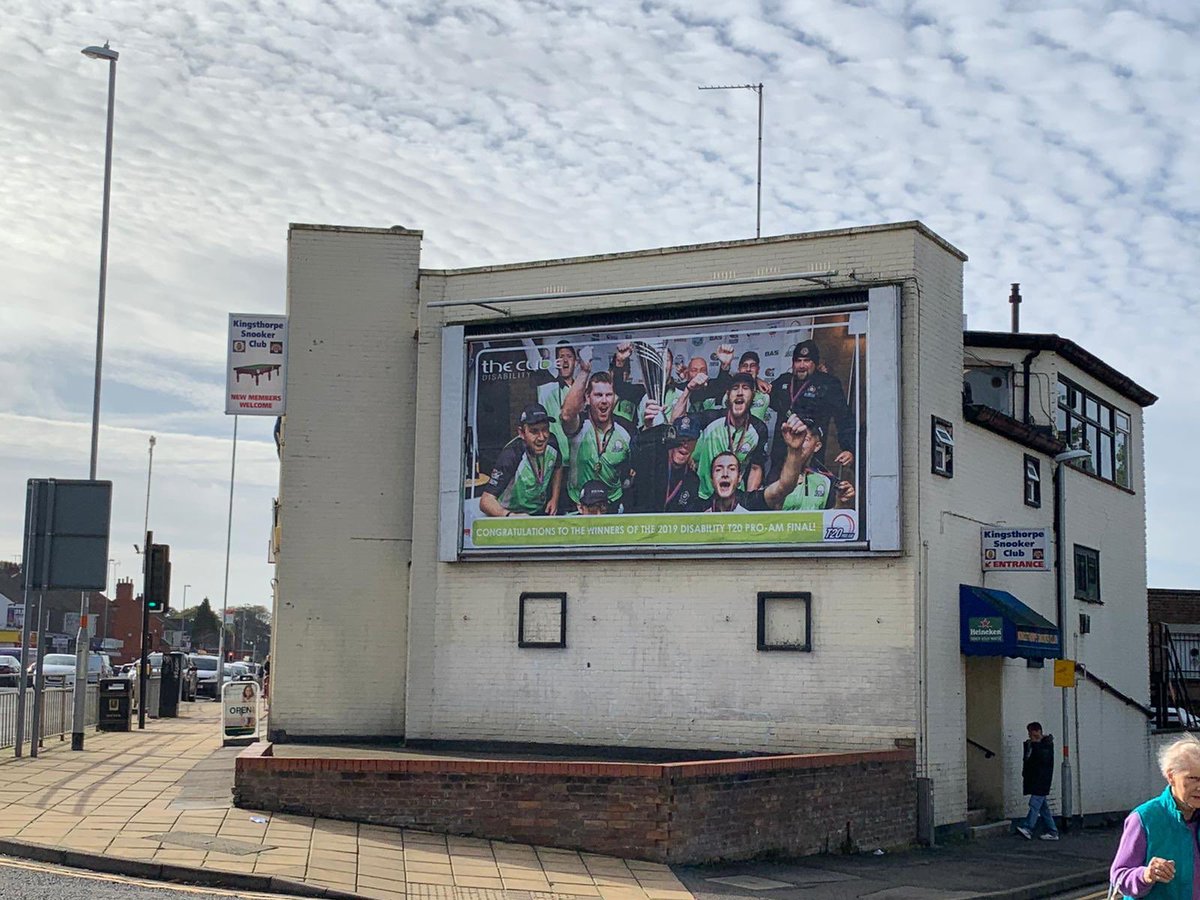 Have you spotted our new billboard?! 

T20 Disability Champions!
<a href="/NorthantsCCC/">Northamptonshire CCC</a> <a href="/AjhCricket/">AJH Cricket 🇺🇦</a> <a href="/stevecrook25/">Steven Crook</a>