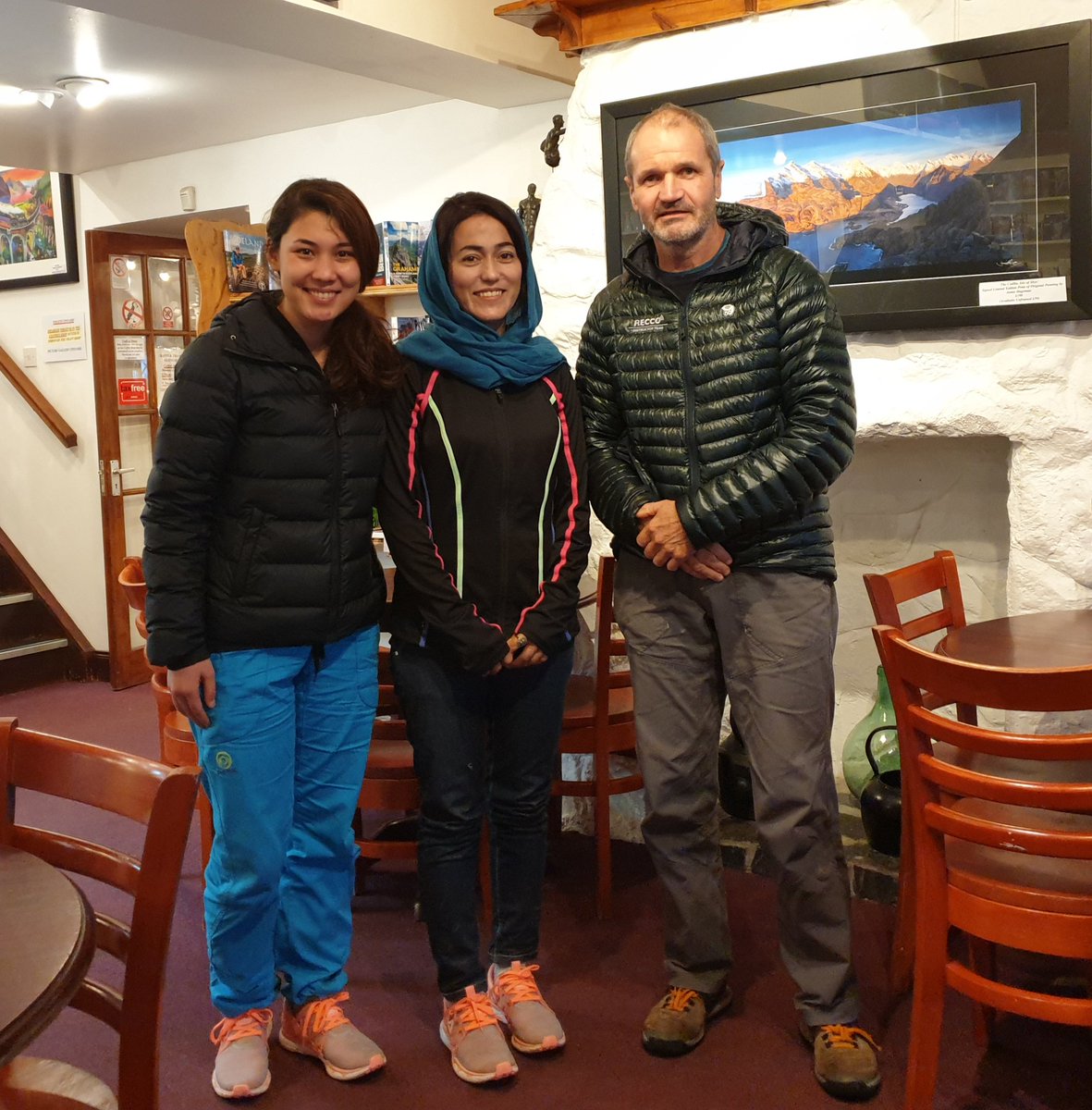 crankitupgear's tweet photo. Lovely to meet these inspirational Afghan mountaineers Hanifa Yousoufi and Freshta Ibrahimi. https://t.co/F0wRmBYqJi
