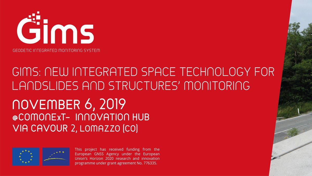 The first results of GIMS project will be presented on November 6, 2019 in ComoNExT - Innovation Hub (Via Cavour 2, Lomazzo CO). You can register here forms.gle/LR9JDArgrUEpr7…

For more info gims-project.eu/register-to-th…