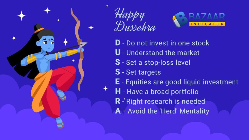 bazaarindicator's tweet image. विजयादशमी के पावन पर्व पर आप सभी को हार्दिक शुभकामनाएं।

Greetings on the auspicious occasion of #VijayaDashami