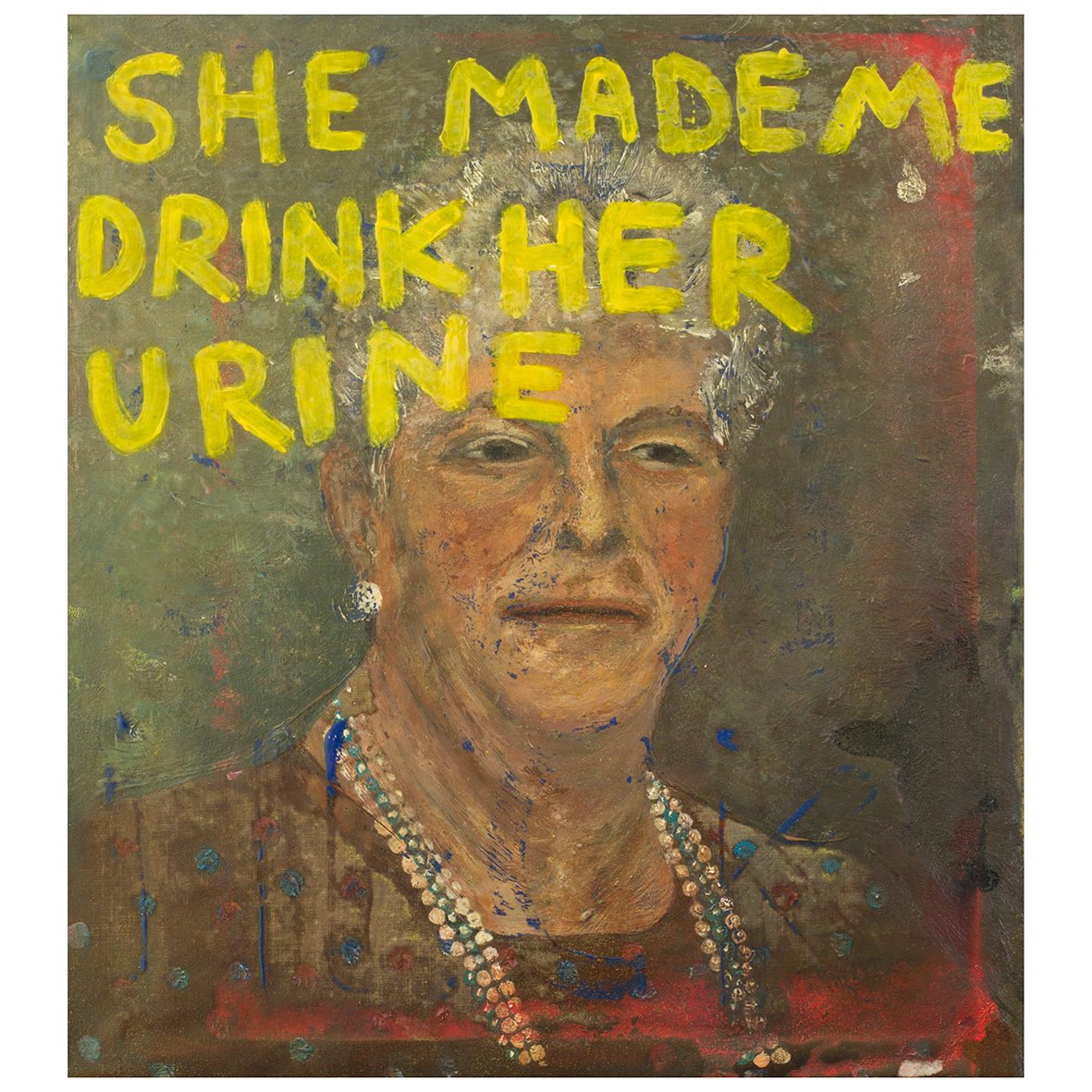 gummbah's tweet photo. She made me drink her urine (2014) 
Oil and acrylic on canvas, 44 x 39 cm
From the new book [From the bottomless pit] limited edition of 500 - signed and numbered - copies. 
More info / order: 
https://t.co/kIkuSvdNJj
#fromthebottomlesspit #painting #pantoflebooks https://t.co/p94PfJQEJw