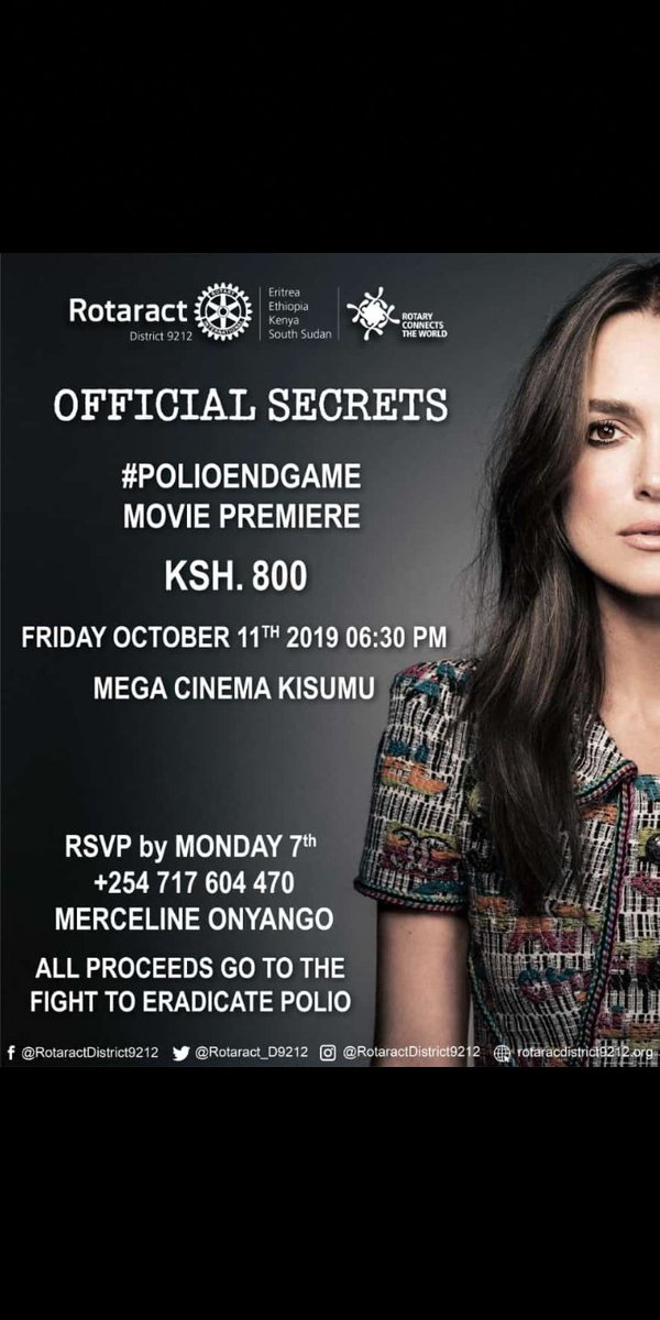Let's us join hands #PolioEndGame
#RotaryInternational
#RotaractClubofKisumu
#ServiceAboveSelf