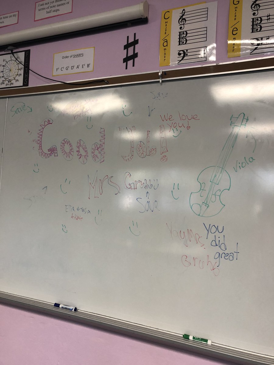 HixsonOrchestra's tweet photo. What a great way to start Monday morning after my performance with the SLSO! Thank you 8th graders! 😊 https://t.co/H2i4zp7bmr