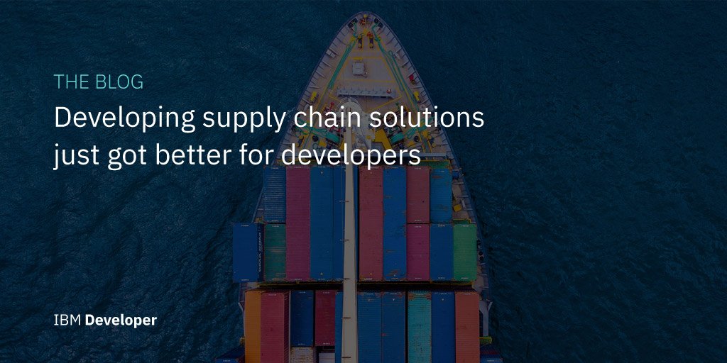 New Blog: Developing supply chain solutions just got better for developers by <a href="/wtejada223/">Willie Tejada</a> ibm.co/2LWpayA #IBMSterling #scm