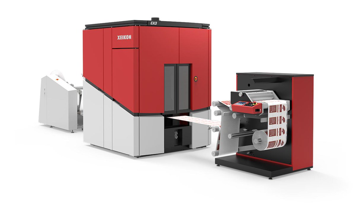 Xeikon's tweet photo. #LimoLabels in Denmark gears up production capabilities with a high capacity #Xeikon CX3 digital label press. Limo Labels selects Xeikon dry toner press to achieve highest speeds, benchmark quality, extended colour gamut and substrate flexibility. https://t.co/jIMpCjGn04 https://t.co/aTMCRO2jXU