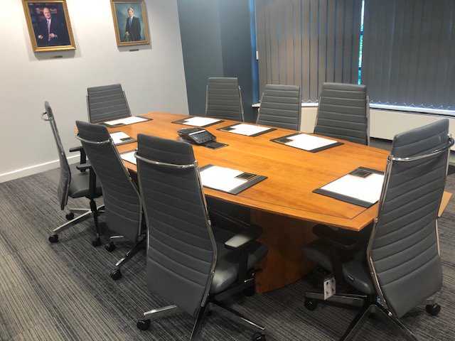 Photo of the recently refurbished Meeting Room at <a href="/BriggsForrester/">Briggs & Forrester</a> 

#officerefurbishments #meetingrooms #cubexcontracts