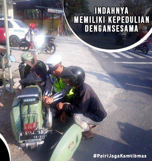 Menolong sesama
#PolriJagaKamtibmas