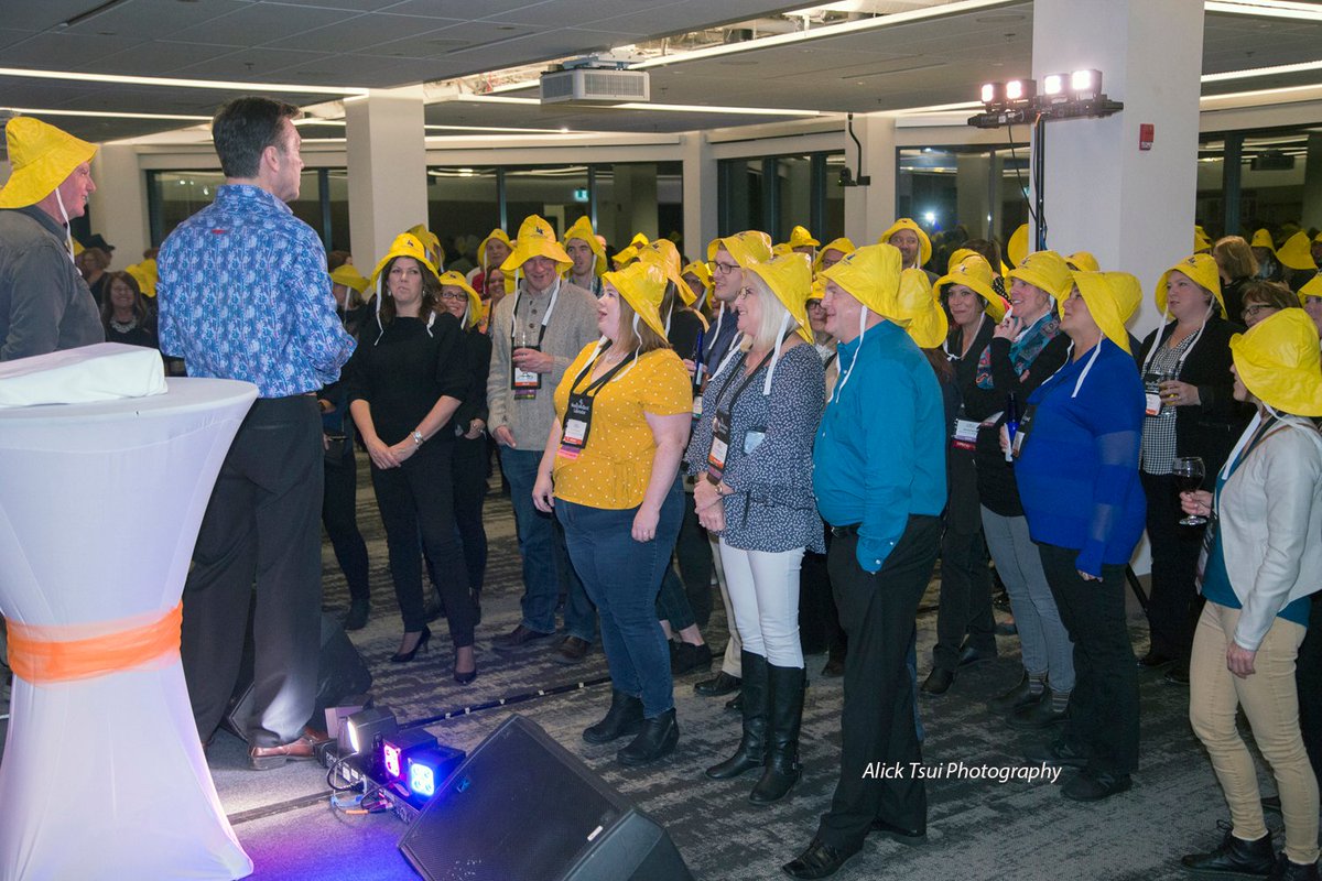 positively4ever's tweet photo. What a great Screech-In party at @Atlcanshowcase Welcome to all tourism delegates visiting @CityofStJohns @spiritofnl @DestinationSJ @HospitalityNL  Emera Innovation Exchange (Previously Battery Hotel) #ACS2019 @NLtweets #Sou'wester #hats https://t.co/IDNcrwyoc1
