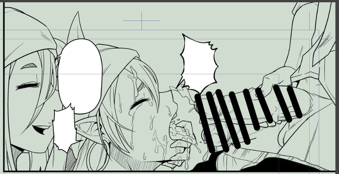 今回の気に入ってるカット
ママ魔人に精液の受け止め方を指南される娘魔人 