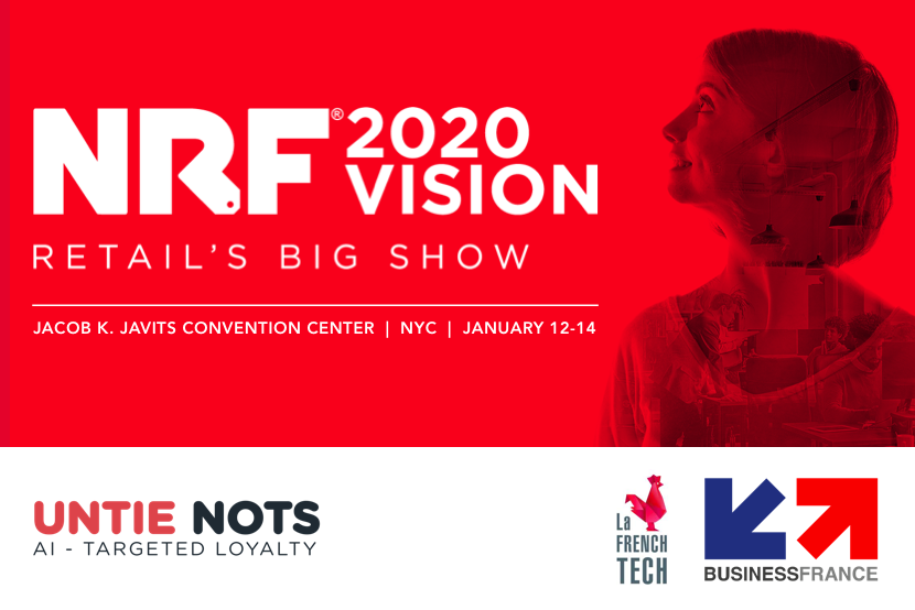 UntieNots's tweet photo. We are proud to announce that UntieNots has been selected by @businessfrance to represent @LaFrenchTech at the @NRFBigShow, from Jan 12 to14! #retail #event #NRF #biggestretailshow #marketing #targetedloyalty
https://t.co/z1UGpyken1 https://t.co/MxGtVrcJgV