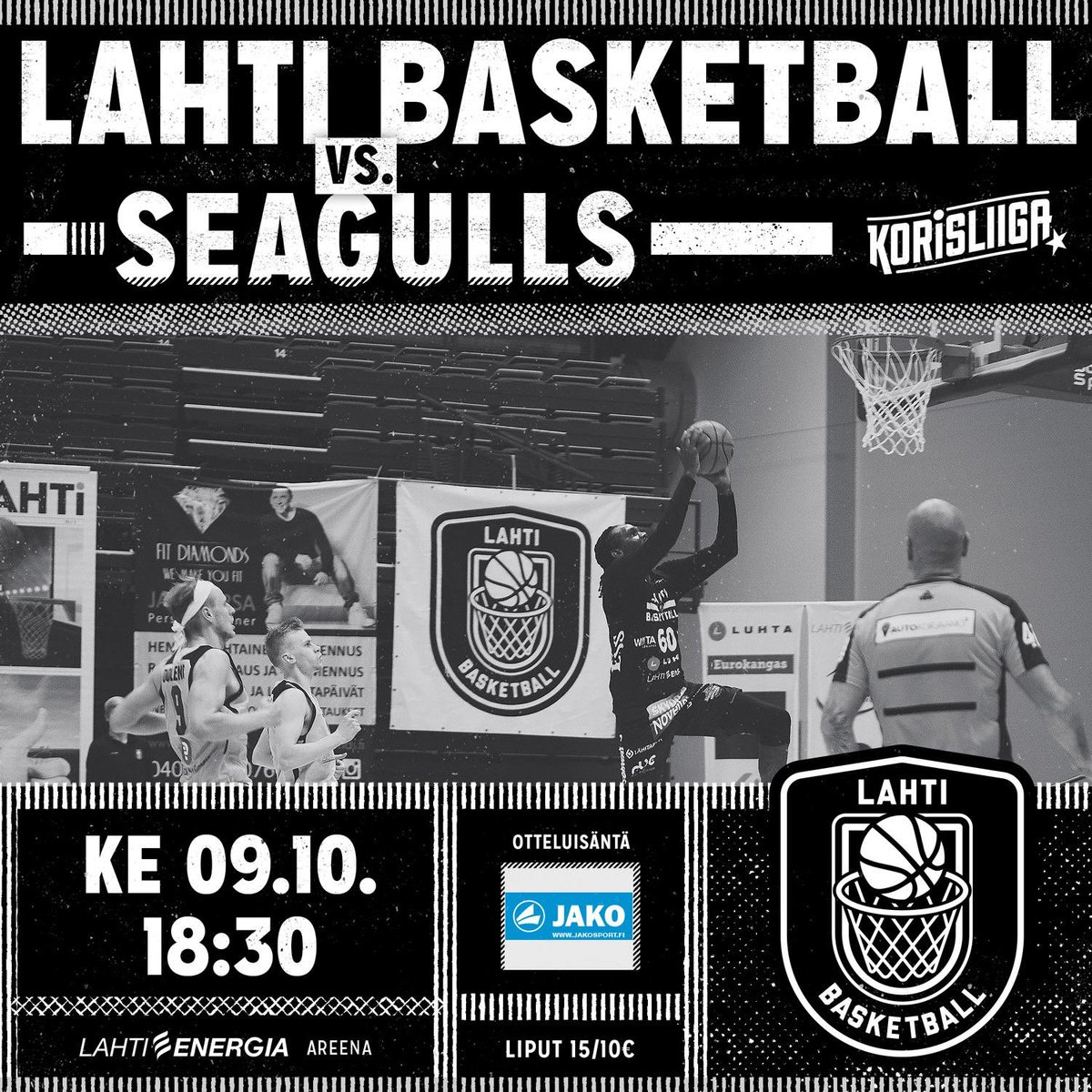 Huomenna Lahteen saapuu yksi sarjan suurista suosikeista <a href="/GullsBasketball/">HELSINKI SEAGULLS</a> 
ja sen Susijengi tähdet Shawn Huff,  Tuukka Kotti ja Antti Kanervo. 

Liput ennakkoon <a href="/lippu_fi/">lippu.fi</a> 

Tervetuloa. 

Lue ennakko lahtibasketball.fi

#lahtibasketball 
#korisliiga