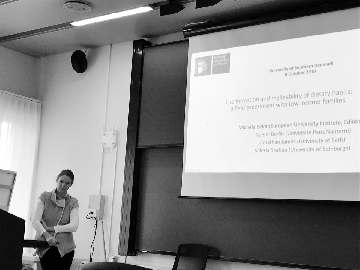 NHE_SDU's tweet photo. Today’s Applied Economics Seminar - Michele Belot on dietary choices #healtheconomics #obesity https://t.co/qRq9lxfFqP