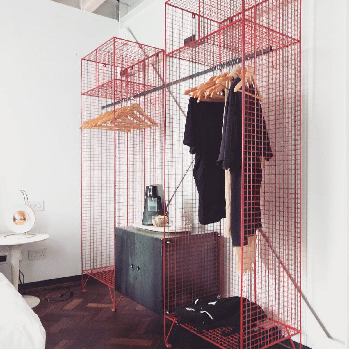 WARDROBE // COMMISSION

Steel wardrobe in red powder coat finish, with hot rolled mild steel central floating cabinet, all for the same amazing customer in #hackney
#ldn
#graftin #mildsteel #commision #design #furniture #furnituredesign #wardrobe #storage #architecture #interiors