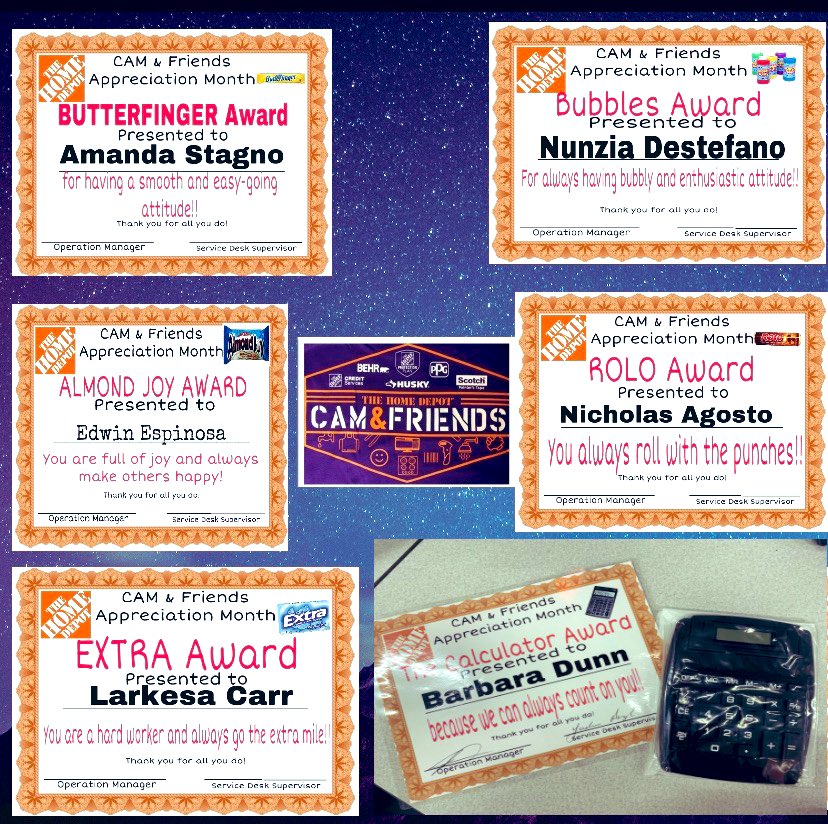Yadira_THD's tweet photo. These are the last pictures of part 2 of SaturYAYday FUNπ€! Thank you for your dedication to our customers and to each other!!#YummyTreats π #OFA #ServiceDeskAssociate #Greeter #RedDay #CelebratingOurPeople
#CAM2019 #CashiersAndFriendsAppreciationMonth #FUNatWork #Day5οΈβ£ https://t.co/sxAnZnS8hY