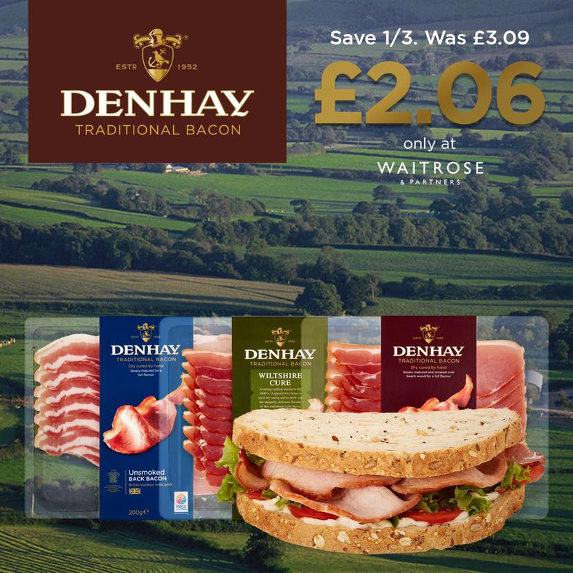 Denhay Farms (@denhay_farms) on Twitter photo Save 1/3rd off all Denhay bacon in <a href="/waitrose/">Waitrose & Partners</a> finishes today!! Grab it whilst you can! #denhaybacon Save 1/3rd off all Denhay bacon in <a href="/waitrose/">Waitrose & Partners</a> finishes today!! Grab it whilst you can! #denhaybacon