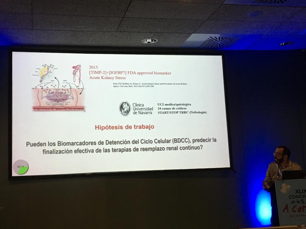 nrgarciaunaves1's tweet photo. Dr. Romero, discípulo de Dr. Ronco en #AKI muestra utilidad #Nephrocheck en AKI de @ClinicaNavarra https://t.co/1QG2kbpj5G