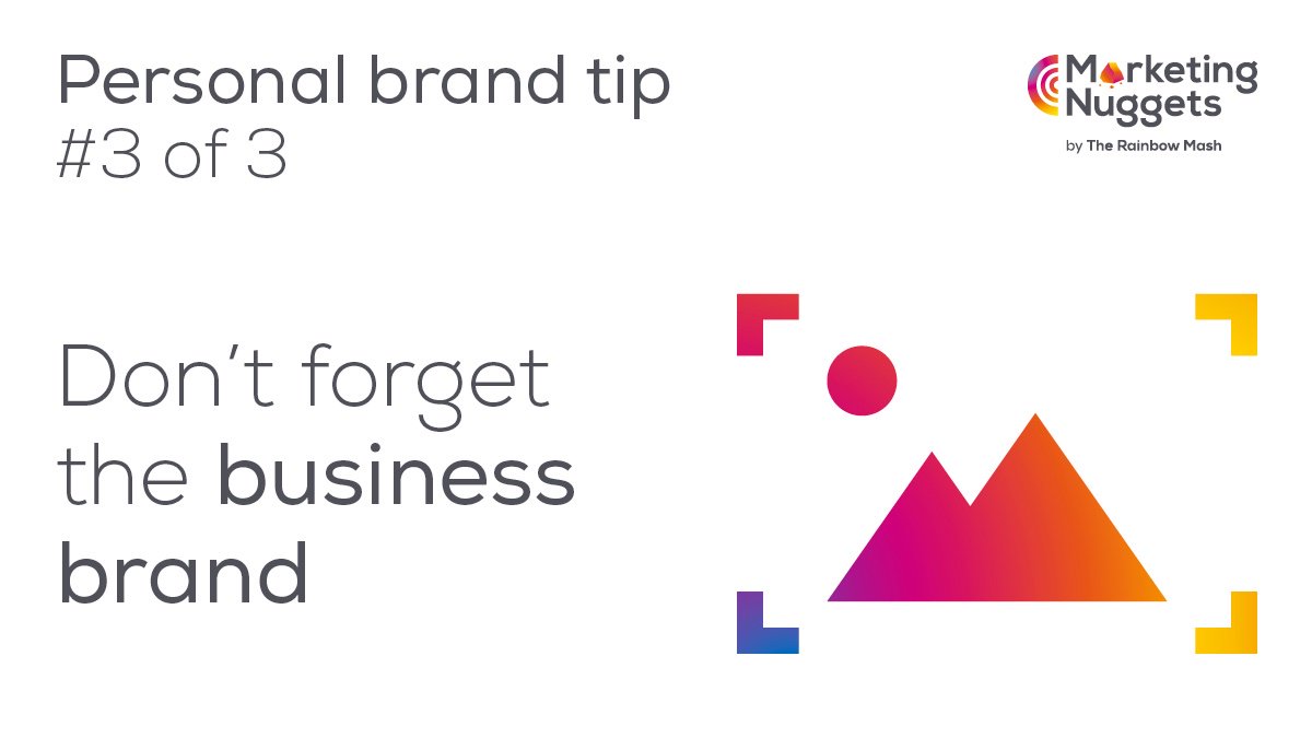 TheRainbowMash's tweet photo. #Personalbrand is of course about you, but it's not just about you! Whether you run your own business or you work for a great brand, don't forget the bigger picture!

🎦 2 mins video 📝 5 mins blog ⇣
https://t.co/izUh9f0drl
#marketing #personalbranding #branding #businessgrowth https://t.co/FQi1n5V96G
