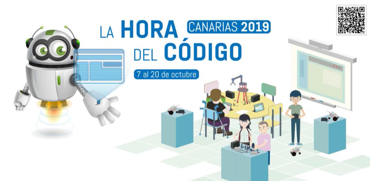 ecoescuela20's tweet photo. @EducacionCan 📢Les recordamos que el plazo 🗓️ para apuntarse a la Hora del 💻Código de Canarias 🇮🇨 finaliza el día 20 de Octubre 😱¡Que nadie se quede sin participar!👇
#CodeCanarias #SomosCodeEU #CodeWeek #CodeIntef #PiensaEnCode #escueladepensamientocomputacional #pensamientocomputacional https://t.co/RpTLrr2wUZ
