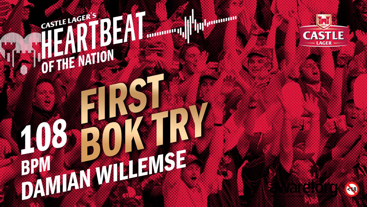 CastleLagerSA's tweet photo. They say you never forget your first time, and in @damiangaza10’s case, the nation won’t either. RT and comment to congratulate him for scoring his first of (hopefully) many @Springbok tries.  #OneNationOneBeer #OneHeartbeat  #RSAvCAN https://t.co/DnxI5pFNi6