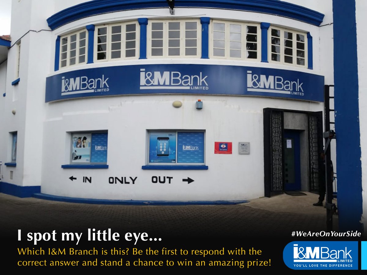 imbankke's tweet photo. I spot my little eye...
Which I&amp;M Bank Branch is this?
Be the first to respond with the correct answer and stand a chance to win an amazing prize!
#I&amp;MCares #IMHope #TheMagicOfSharing
#WeAreOnYourSide https://t.co/HowySQmWXZ