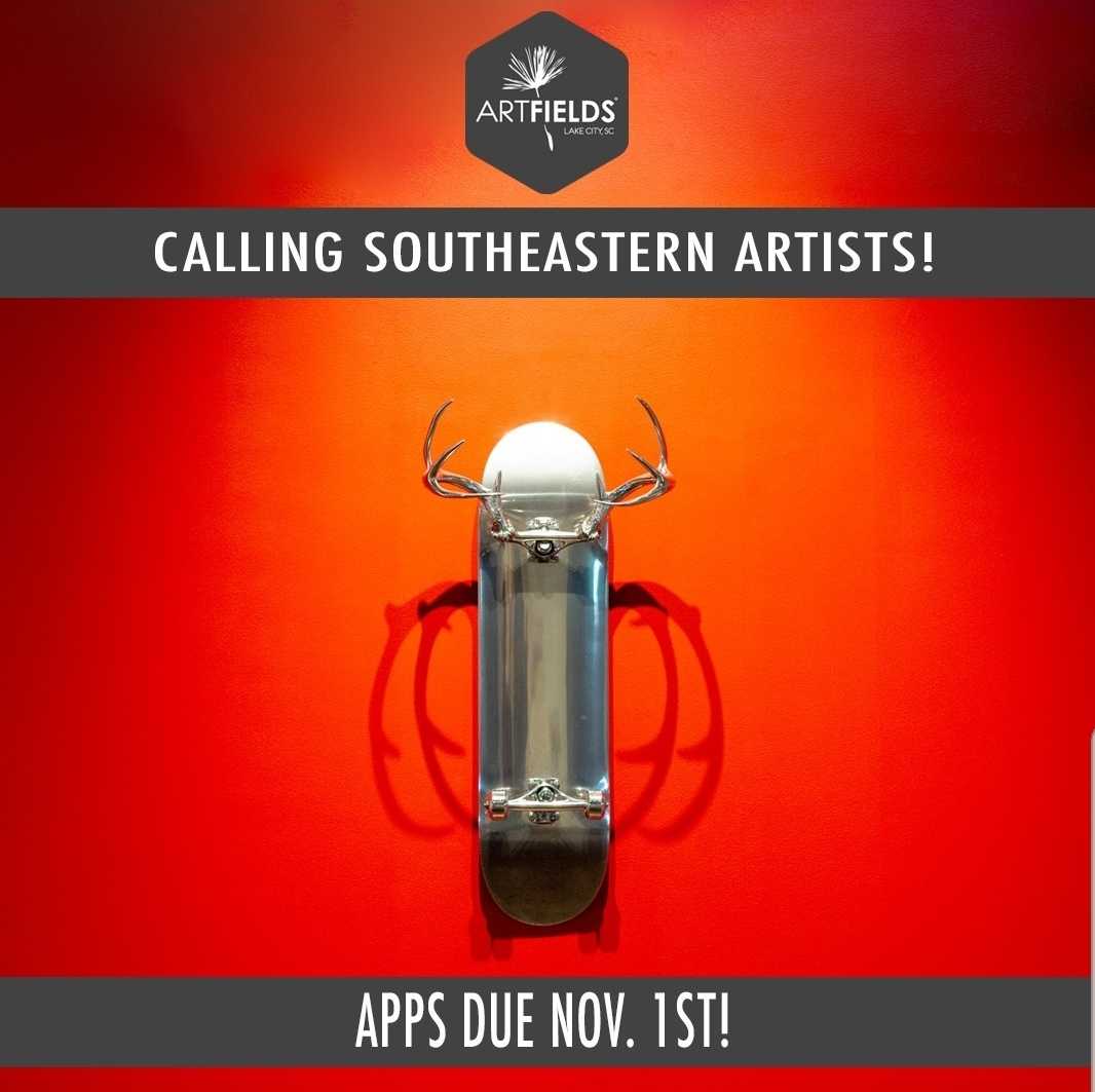Artfields deadline is Nov 1! 

artfieldssc.org/prizes-and-rul…