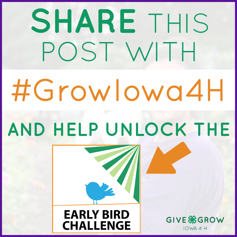 ia4Hfoundation's tweet photo. Our Day of Giving is HERE, and we need YOU to spread the word!
Tom &amp; Sheri Nicholson have pledged to donate $10 for EVERY share that this post receives on FB &amp; Twitter until 9AM - up to $500!

Please retweet this post using the hashtag #GrowIowa4H. Visit https://t.co/zfZjAjKaHC! https://t.co/Q8CM5QOHVw