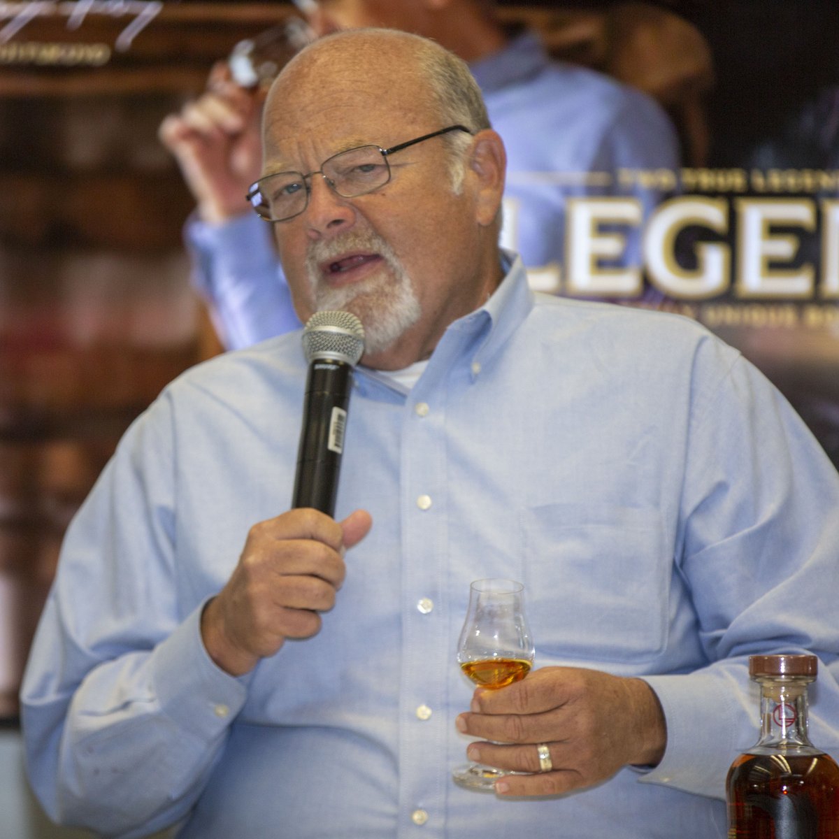 We had some big names talking on the main stage at this year's #whiskyshow2019. This is Fred Noe talking about his collaboration with Shinji Fukuyo and the creation of the fantastic Legent Bourbon...