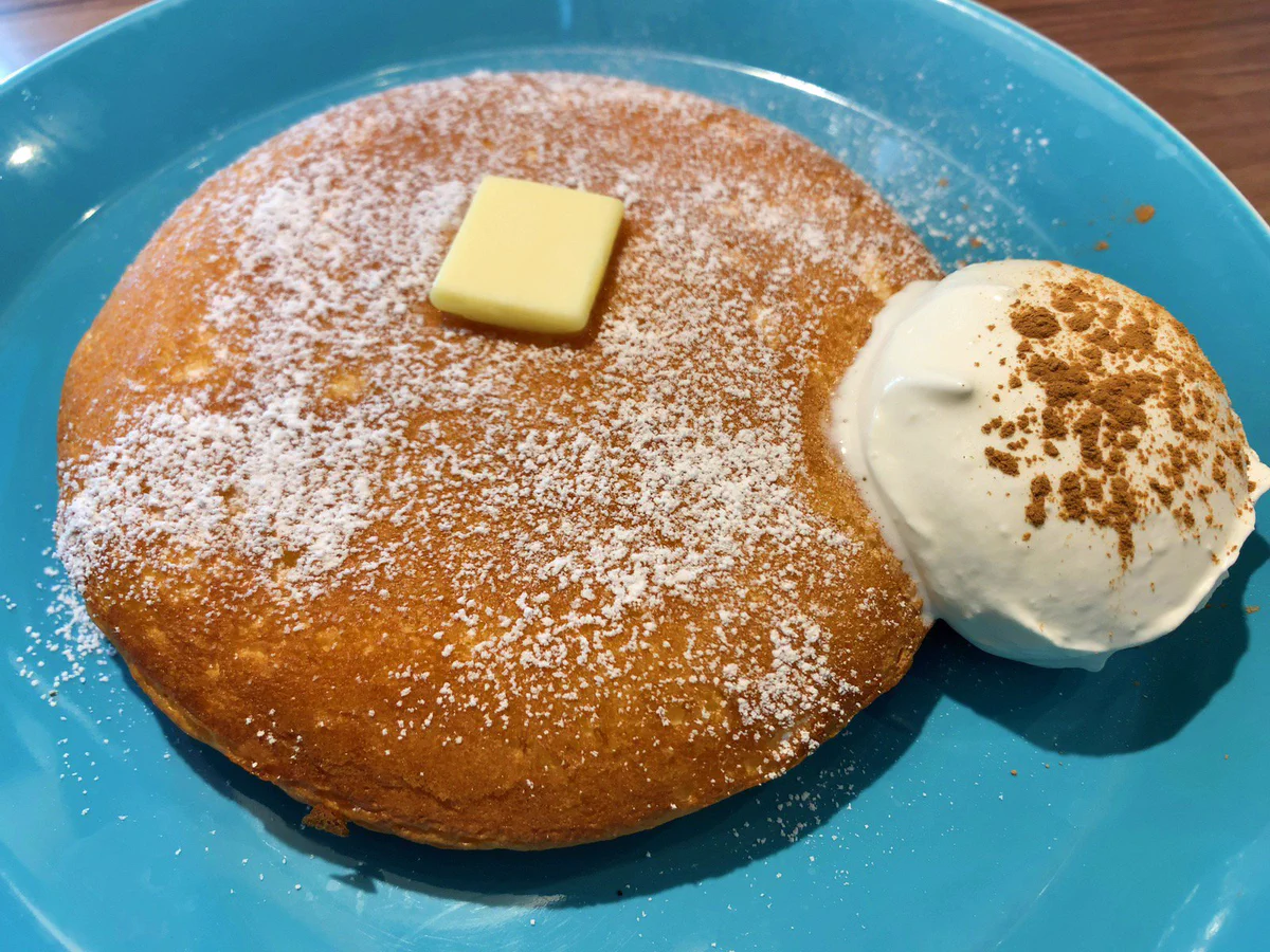 オスロコーヒーのデンマークチーズパンケーキ、ふかふかでおいしそう。しかも錦糸町駅直結で便利。