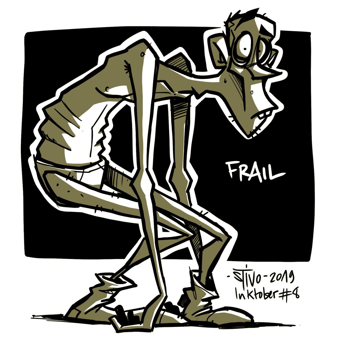 Stwivo's tweet photo. Inktober day 8 : Frail
#inktober #inktober2019 #frail #frele #maigre #illustration #dailyart #dailysketch #characterdesign #stivo https://t.co/ovoMb6NUcB