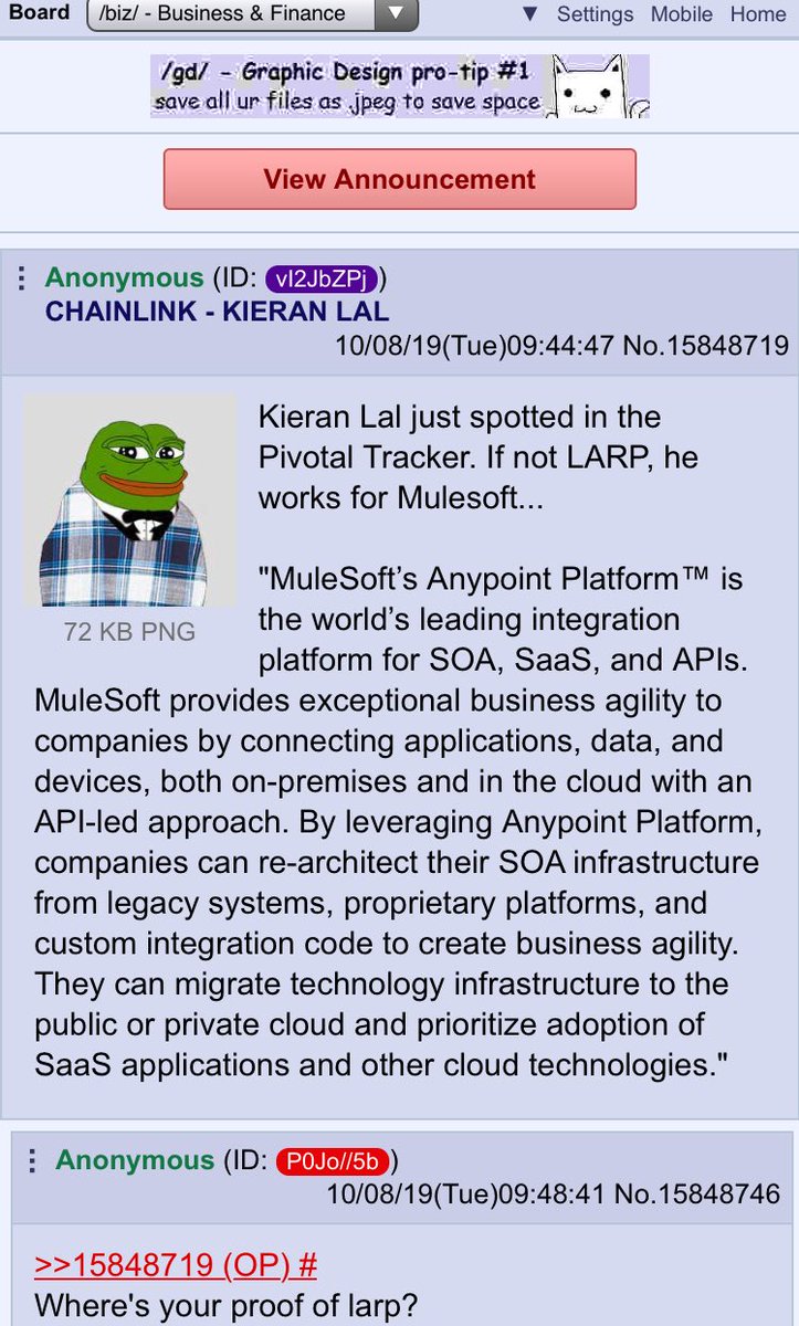 Biz crumbs Chainlink/mulesoft