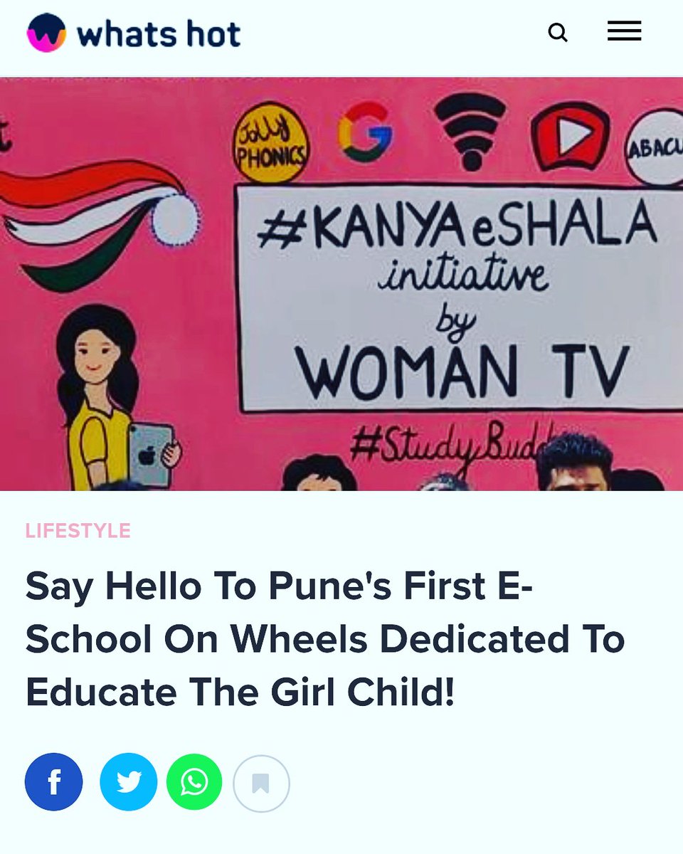 WomanTVOfficial's tweet photo. #PunesFirst e-School on Wheels for the underprivileged #GirlChildren !

To know more about #KANYAeSHALA our #DigitalLiteracy initiative,click here: https://t.co/lXVlyHihkG
@iamsrk @priyankachopra @deepikapadukone @AnushkaSharma would you like to express your Support to us?Thanks https://t.co/REy58QSXCB
