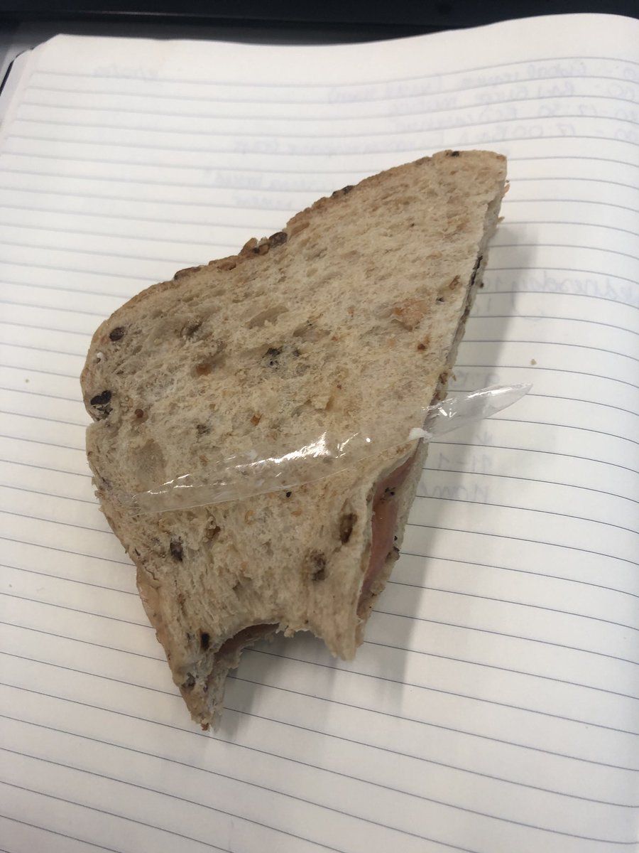 Jess_Meek's tweet photo. @Pret my sandwich had plastic in the middle of it 😱😱!!!! Picked it up at Tottenham Court Road pret central st Giles #notcool https://t.co/FITE8B56DP