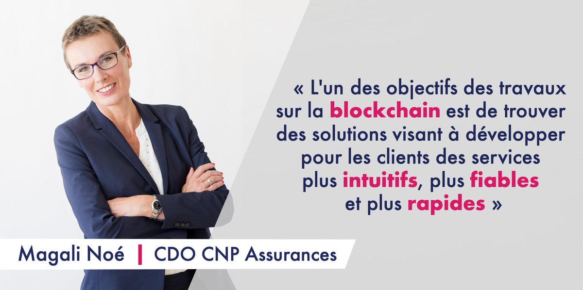#AMTechDay : Pour <a href="/_Magali_NOE/">Magali NOE</a> ; « Chez CNP Assurances, nous pressentons que la #blockchain va bouleverser les pratiques assurantielles » 🤔
