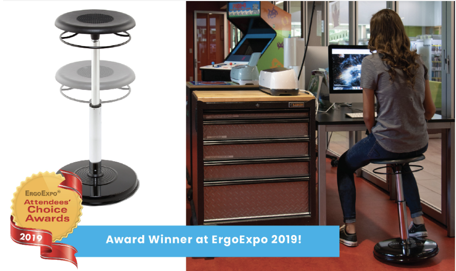KOREstoolDesign's tweet photo. Teen/College Hi-Rise Wobble Chair wins Attendees’ Choice at ErgoExpo 2019
Check it out: https://t.co/u6fJEkhyfz
#korestool #activeseating #award https://t.co/LSbwPihIlB