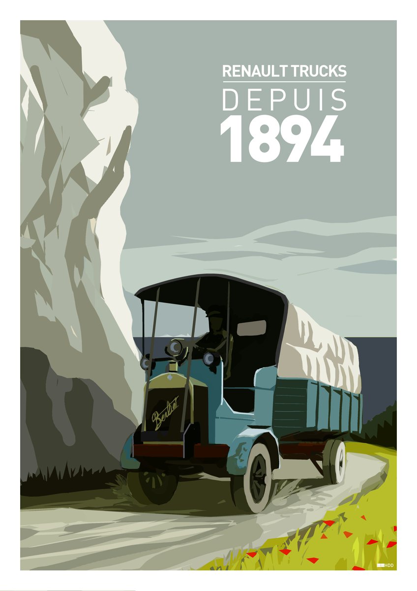 Renault Trucks Contest For Our 125 Years Anniversary We Edited 4 Beautiful Vintage Posters 80x60cm Of Our Iconic Vehicles Try To Win The One With The Berliet M Today